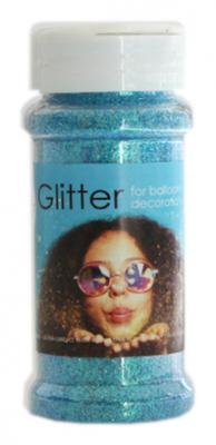 Globos glitter 100 gram kunststof lichtblauw Globos glitter 100 gram kunststof lichtblauw