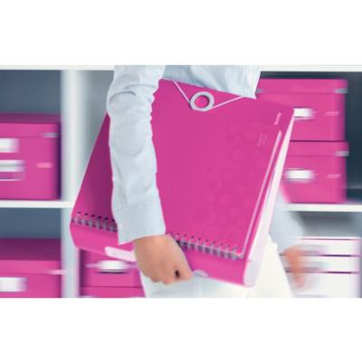 Ordner Leitz WOW active 180° 80mm PP A4 roze | 10 stuks
