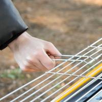 Barbecue Draagbare Aktive Staal 89 x 32 x 22 cm Geel - thumbnail