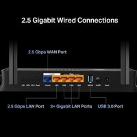TP-Link WiFi 7 Archer BE3600 draadloze router BE3600Mbps dual-band, 2 poorten × 2,5 Gbit/s, Tri-Band, 2 × 2 MU-MIMO, OFDMA, MLO, WiFi 7 zonder vorige, compatibel met EasyMesh, HomeShield, VPN - thumbnail