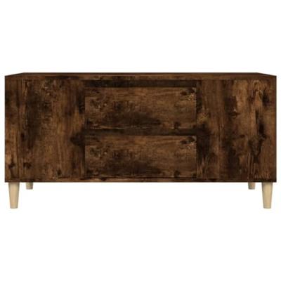 Tv-meubel 102x44,5x50 cm bewerkt hout gerookt eikenkleurig Tv-meubel 102x44,5x50 cm bewerkt hout gerookt eikenkleurig