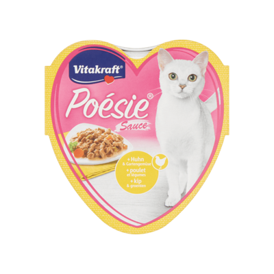 Vitakraft Poésie Création in saus natvoer kat multipack (6 x 85 g) 1 verpakking