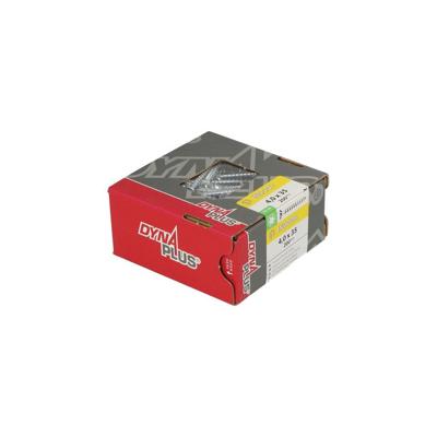 Dynaplus unischroef / spaanplaatschroef verzinkt platkop voldraad torx tx20 4.0x35 | 200 stuks - 0281.01.25401