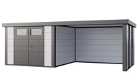 Telluria | Classico 3030 Tuinhuis met Overkapping Lounge Large met Ramen | Rechts | Wit-Antraciet - thumbnail