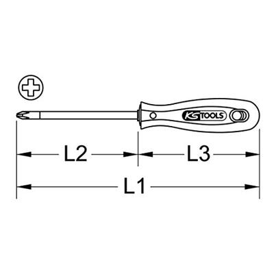 KS Tools 153.1022 1531022 Kruiskop schroevendraaier PH 3