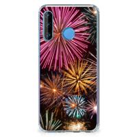 Huawei P30 Lite Anti Shock Bumper Case Vuurwerk - thumbnail