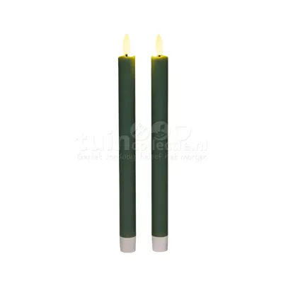 LED Dinerkaars 26cm Jade Groen 2st LED Dinerkaars 26cm Jade Groen 2st