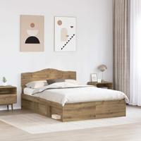 Bedframe Ambachtelijk eiken 140 x 200 cm Massief grenenhout - thumbnail