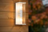 Lucide CLAIRE - Wandlamp Binnen/Buiten - 2xE27 - IP54 - Wit - thumbnail