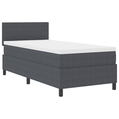 Boxspring bed Donkergrijs en Wit 203 x 100 x 88 cm