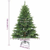 Kunstkerstboom met 150 LED met standaard Groen 150 cm PE en PVC - thumbnail