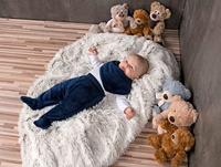 Playshoes Schnizler babybroekje met voetjes fleece Uni Marine-56 - thumbnail