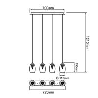 Brilliant Design hanglampMetropolis met led - G60772/93 - thumbnail