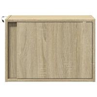 Nachtkastjes met LED wandgemonteerd 2 st sonoma eikenkleurig - thumbnail