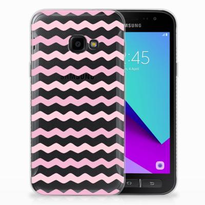Samsung Galaxy Xcover 4 | Xcover 4s TPU bumper Waves Roze Samsung Galaxy Xcover 4 | Xcover 4s TPU bumper Waves Roze