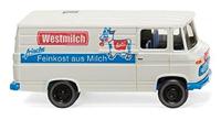 Wiking 027058 H0 Vrachtwagen Mercedes Benz L 406 bestelwagen Westmilch - thumbnail