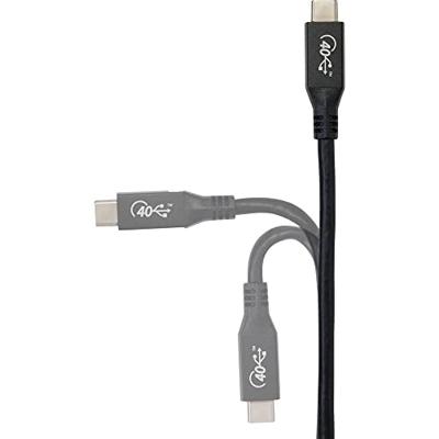 Renkforce RF-4870098 USB-kabel USB 4.0 USB-C 0.80 m Zwart Aluminium-stekker Renkforce RF-4870098 USB-kabel USB 4.0 USB-C 0.80 m Zwart Aluminium-stekker