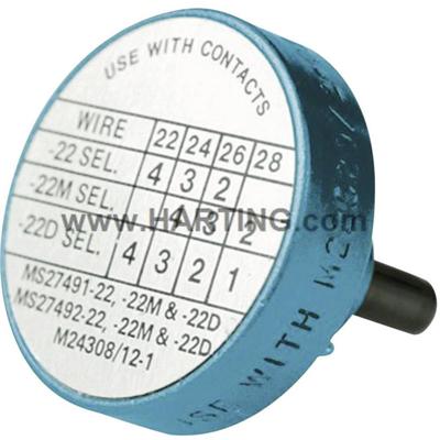 HARTING 09990000531 Positiehuls Blauw 1 stuk(s)