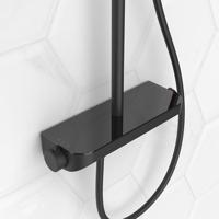 Saqu Total Control regendoucheset met 3 straalsoorten en planchet Ø30cm mat zwart - thumbnail