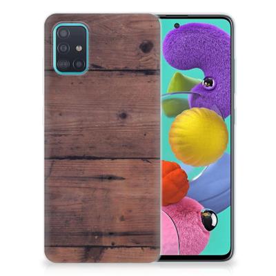 Samsung Galaxy A51 | Bumper Hoesje | Old Wood