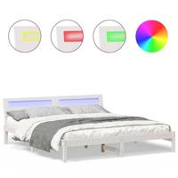 Bedframe Wit 180 x 200 cm Massief grenenhout - thumbnail