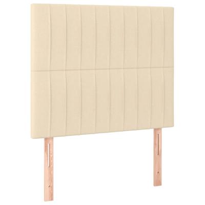 Boxspring met matras stof crèmekleurig 120x200 cm - thumbnail
