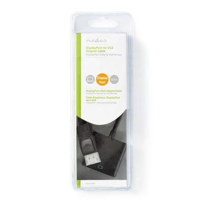 Nedis VGA-Kabel | DisplayPort Male | VGA Female 15p | 0.2 m | 1 stuks - CCGB37351BK02 CCGB37351BK02