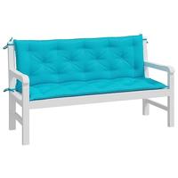 VidaXL Tuinbankkussens 2 st 150x50x7 cm stof turquoise - thumbnail