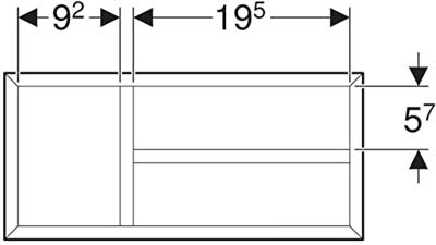 Geberit Smyle Lade-Inzet 32,3x15x5,9 cm Lava