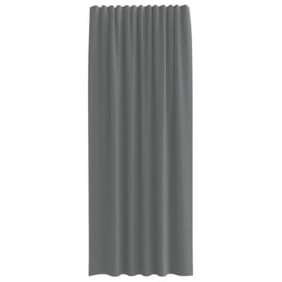 Gordijnen voile met roedezakken 2 st donkergrijs