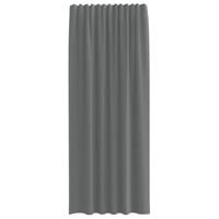 Gordijnen voile met roedezakken 2 st donkergrijs - thumbnail