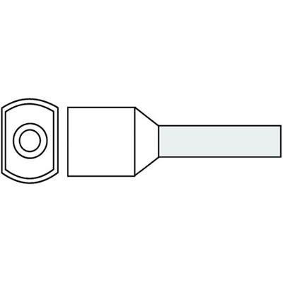 Geïsoleerde TwinAdereindhuls 0,5qmm Wit penlengte = 8mm 500 stuks