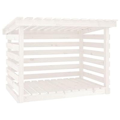 VidaXL Haardhoutrek 108x73x79 cm massief grenenhout wit