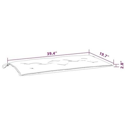 VidaXL Tuinbankkussens 2 st bladpatroon 100x50x7 cm stof - thumbnail