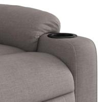 Fauteuil verstelbaar stof taupe - thumbnail