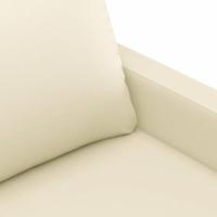 Driezitsbank 180 cm kunstleer crmekleurig - thumbnail