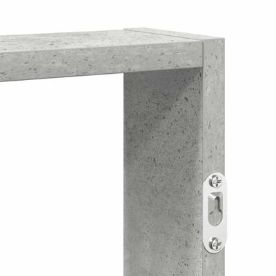 Wandschap 43x9x60 cm bewerkt hout betongrijs - thumbnail