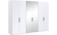 Goossens Kledingkast Easy Storage Ddk, Kledingkast 304 cm breed, 220 cm hoog, 4x glas draaideur en 2x spiegel draaideur midden - thumbnail