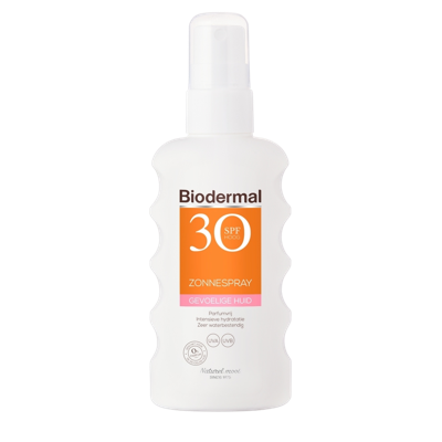 Biodermal Gevoelige Huid Zonnespray - Zonnebrand met SPF30 Biodermal Gevoelige Huid Zonnespray - Zonnebrand met SPF30