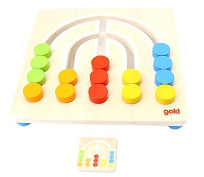 Goki houten kleur sorteerbord regenboog, 7dlg. Goki houten kleur sorteerbord regenboog, 7dlg.