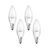 OSRAM HOMELIGHTING 4058075819610 LED-lamp Energielabel F (A - G) E14 Kaars 4.9 W = 40 W Koudwit (Ø x l) 37 mm x 96 mm 4 stuk(s) - thumbnail