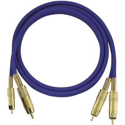 Oehlbach NF 1 Master Audio Cinch Aansluitkabel [2x Cinch-stekker - 2x Cinch-stekker] 0.50 m Blauw Vergulde steekcontacten