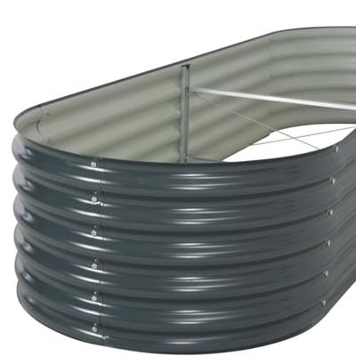 Plantenbak verhoogd 240x80x44 cm gegalvaniseerd staal grijs