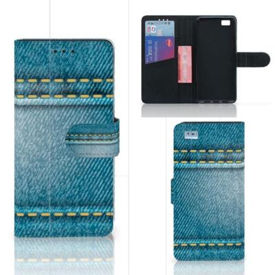 Huawei Ascend P8 Lite | Wallet Case | met Pasjes | Jeans Huawei Ascend P8 Lite | Wallet Case | met Pasjes | Jeans