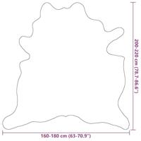 Vloerkleed 180x220 cm echte koeienhuid zwart en wit - thumbnail