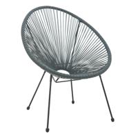 Artistiq Loungestoel 'Justine' Polyrotan, kleur Grijs - thumbnail