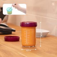 4 glazen bewaarpotjes (240 ml) BABYMOOV meerkleurig - thumbnail
