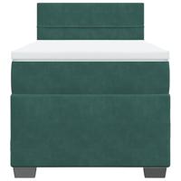 Boxspring met matras fluweel donkergroen 80x200 cm - thumbnail