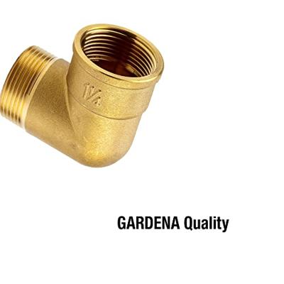 GARDENA 07285-20 Messing Hoekstuk 39,0 mm (1 1/4) binnendraad, 41,91 mm (1 1/4) buitendraad