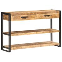 Dressoir 120x30x75 cm massief ruw mangohout - thumbnail